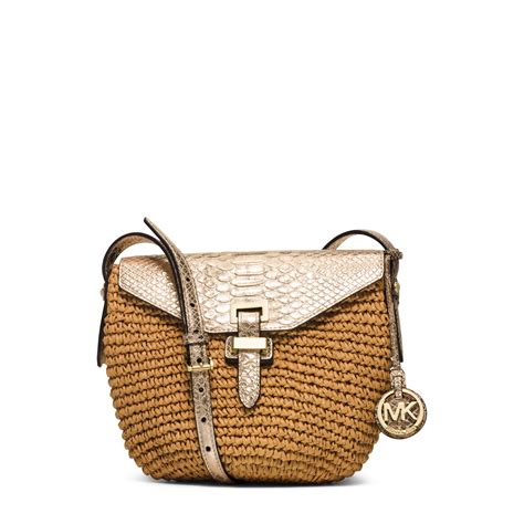 michael kors straw crossbody bag|michael kors straw backpack.